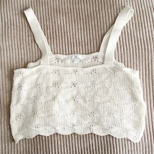 Crochet White Crop Top
